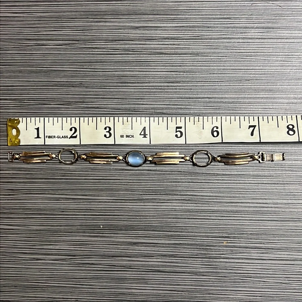 Authentic vintage sterling silver + 14K gold plated bracelet